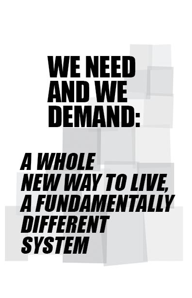Pamphlet cover: We Need and We Demand English