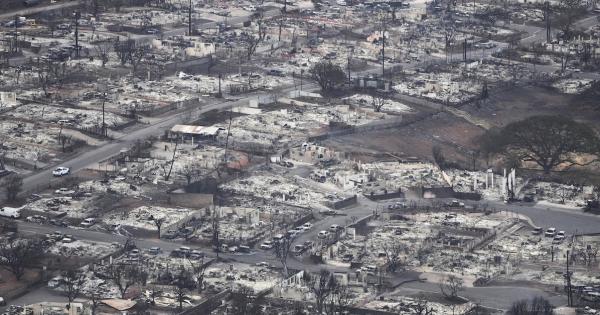 Wildfire wreckage is shown Thursday, Aug. 10, 2023, in Lahaina, Hawaii