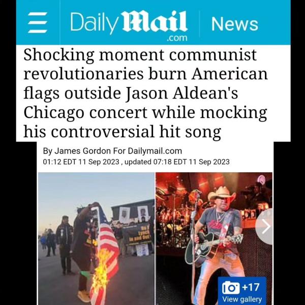 Daily Mail headline about RevComs at Aldean
