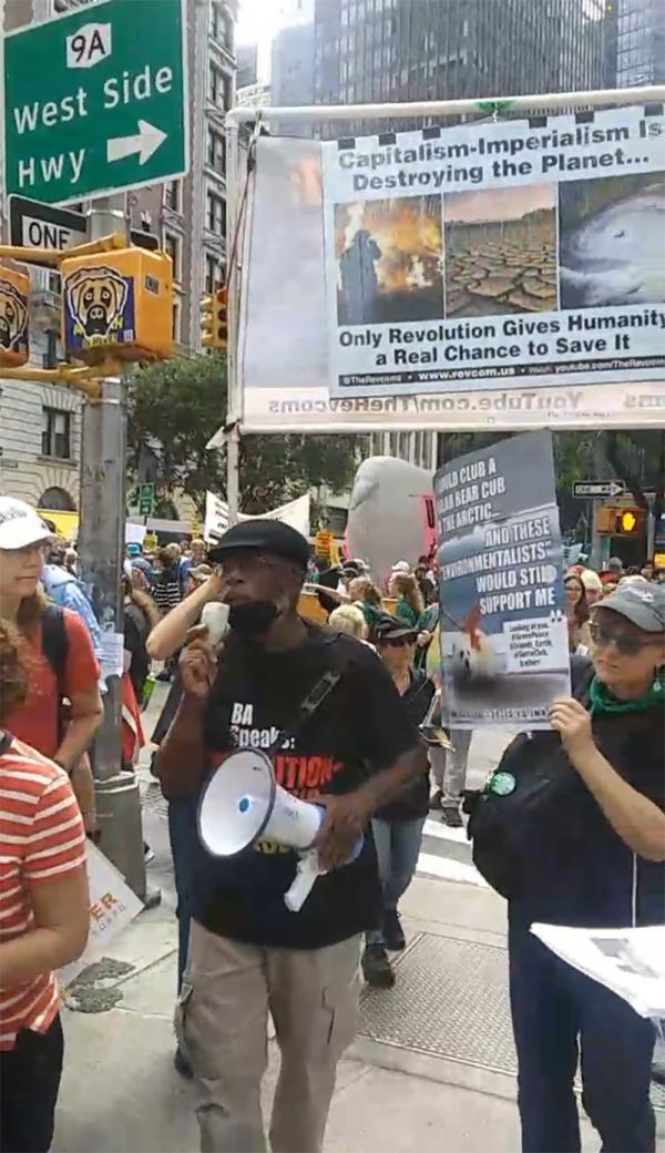 Carl Dix, speaks at NYC Climate March, September 17, 2023.