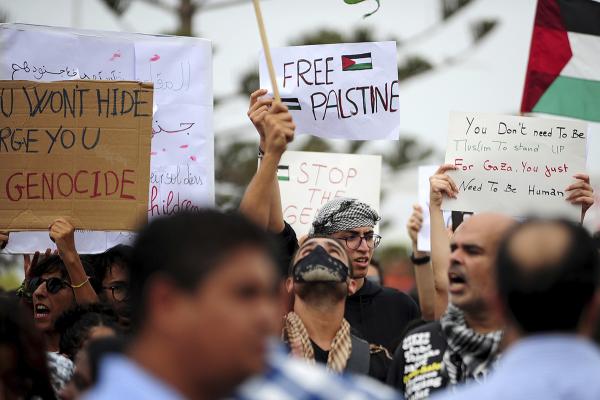 Tunisia, protest at U.S. embassy, October 20, 2023.