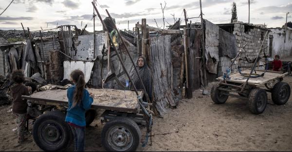 Conditions of life in Khan Younis Refugee Camp in the southern Gaza Strip, 2020.
