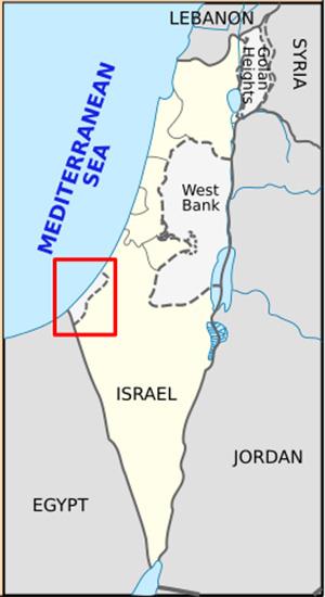 Israel-Gaza locator map