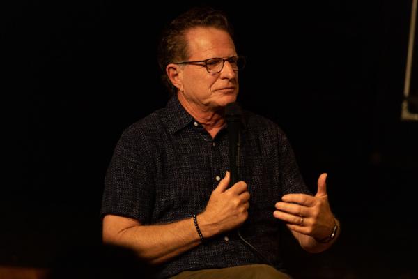 David Zeiger, moderator, at discussion after October 17, 2023 Screening of Selections from BA Interviews at Hudson Theater