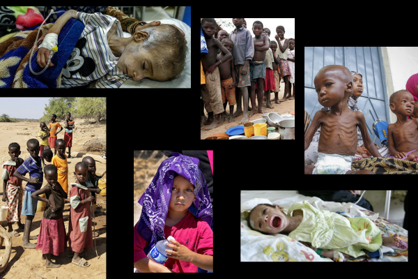 Afghanistan 2022, Angola 2002, Somalia 2022, Kenya 2022, U.S.—Mexico border 2023, Iraq 2004