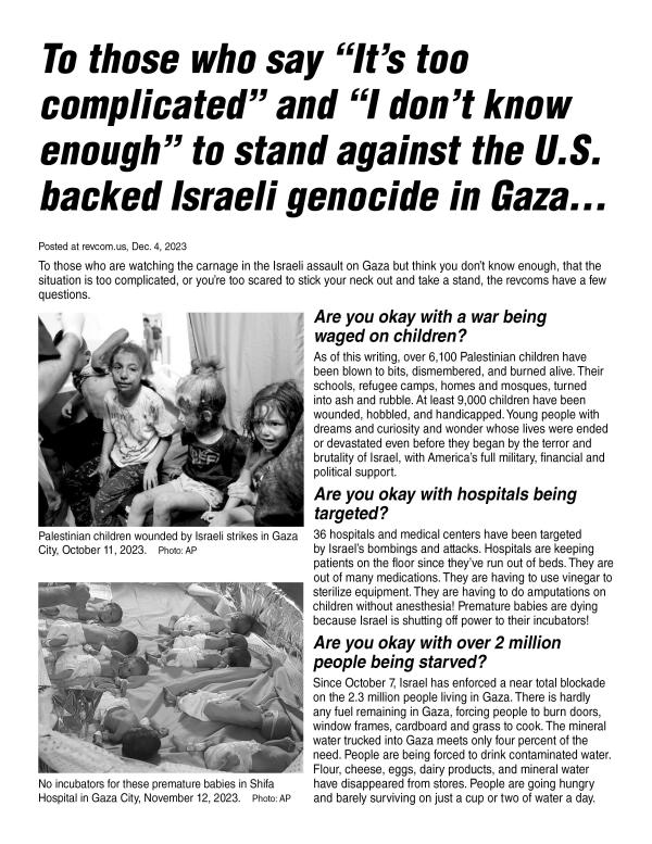 leaflet Complicated Gaza