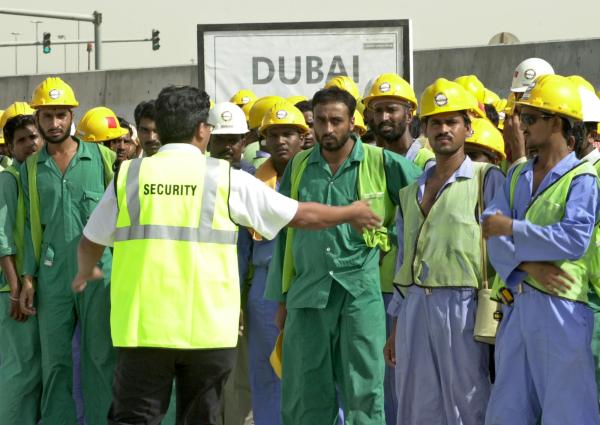 Dubai immigrant workers after 8 killed in construction project collapsed 