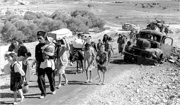 Palestinian refugees: Some of the 750,000 driven from Palestine, 1948.