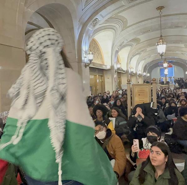 Chicago high school walkout for Palestine, January 30, 2024.