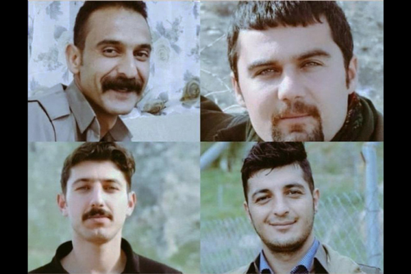 Clockwise from top left: Mohsen Mazloum, Vafa Azarbar, Mohammad (Hajir) Faramarzi, Pejman Fatihi.
