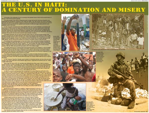 Image of Revolution centerfold on US domination of Haiti 