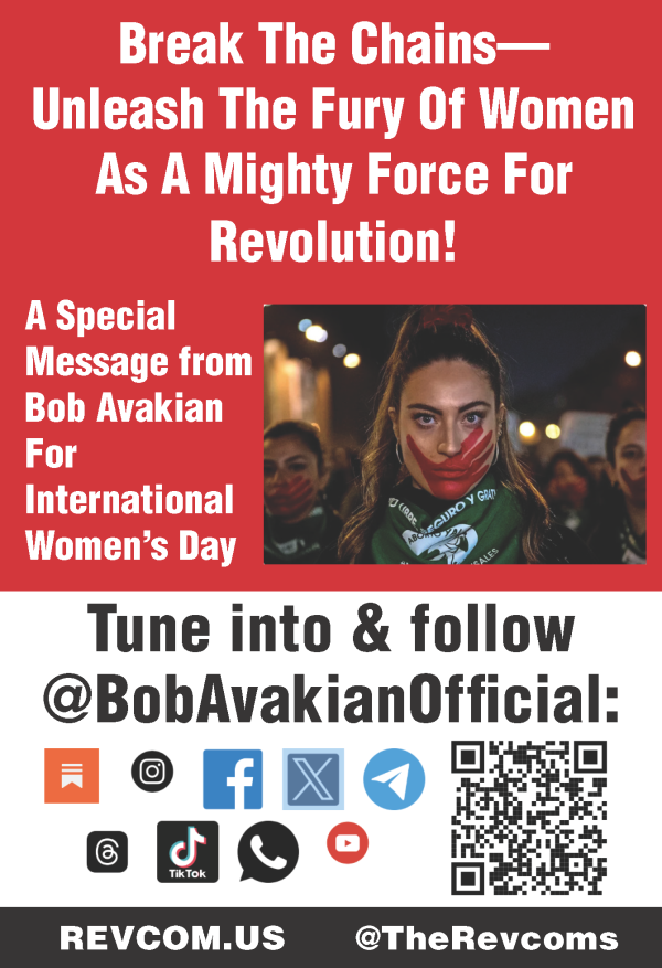 BobAvakianOfficial poster for International Women's Day Statement