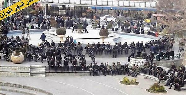 Morality police agents’ staging area in Tehran’s City Theater, published on Akhbar-Rooz.com.