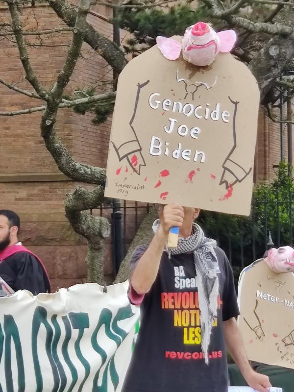 Genocide Joe Biden at Harvard Graduation