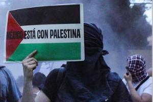 "Mexico con Palestina" sign