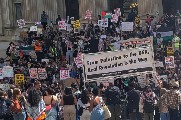 New York City high school students walk out for Palestine, May 31, 2024.