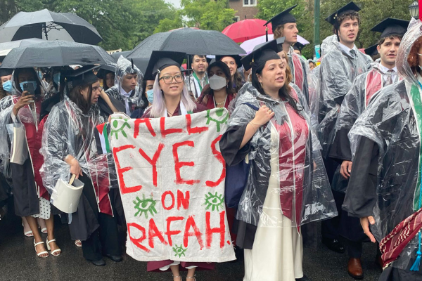 University of Chicago pro-Palestinian protest at graduation, May 30, 2024.