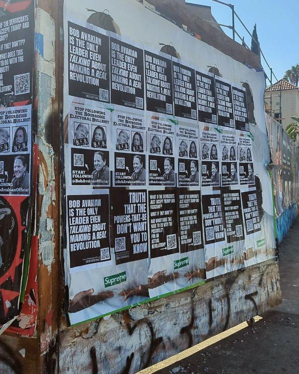 20240816 Los Angeles wall of posters for @BobAvakianOfficial