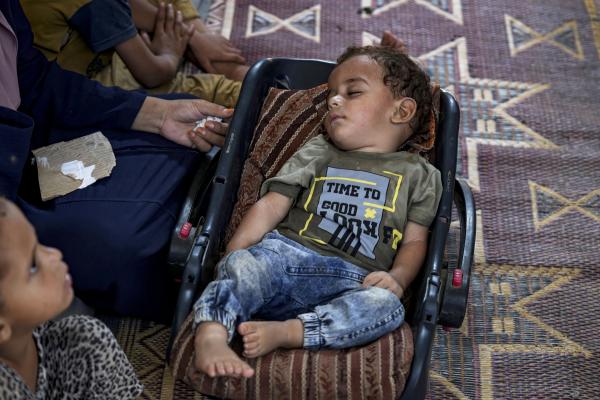 Gaza Strip polio victim, 10-month-old Abdel-Rahman Abu El-Jedian, August 28, 2024.