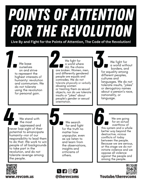 Points of Attention for the revolution - All six