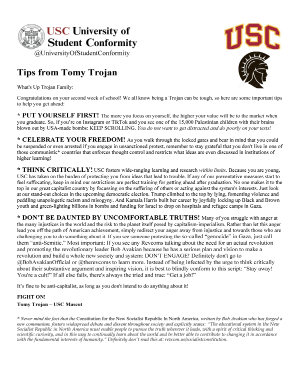 Tips from Tomy Trojan—University of Study Conformity (USC)