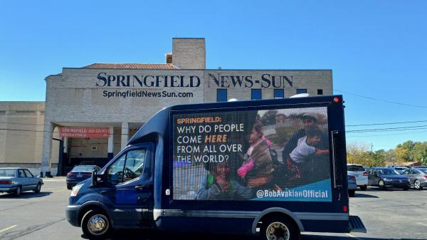 LED truck in Springfield, Ohio: Why do people come here from all over the world? @BobAvakianOfficial