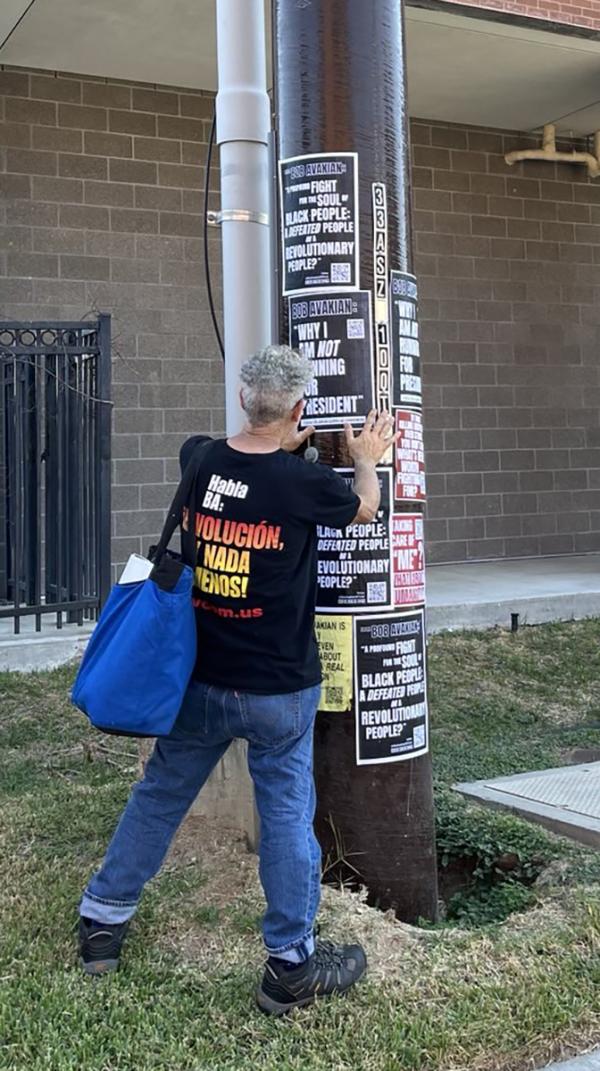 Texas Southern University: putting up BAO posters.