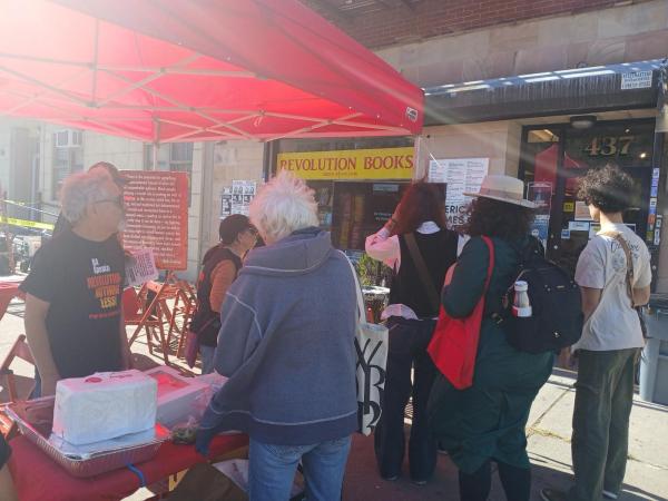 Revolution Books NYC Bake sale for National Campaign to get @BobAvakianOfficial Everywhere 