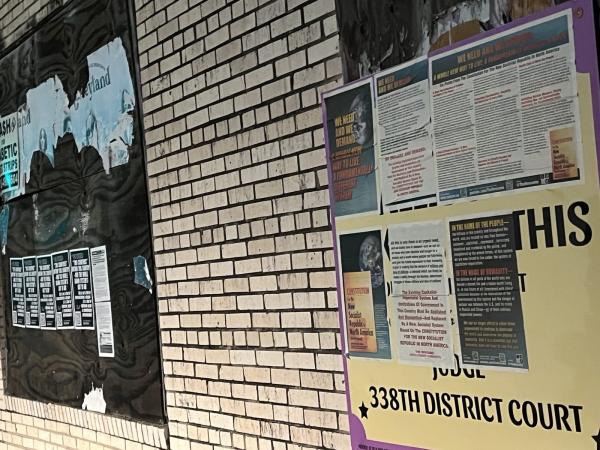 Texas Southern University: postering with Bob Avakian Official and We Need and We Demand