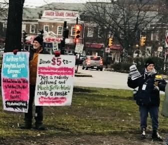 Cleveland revcoms at traffic circle with Revolution 107:“God-Damn the Trump/MAGA Fascists, Every One! And God-Damn Everyone Who Tells Us to “Get Along” And “Play Nice” With These Fascists!”