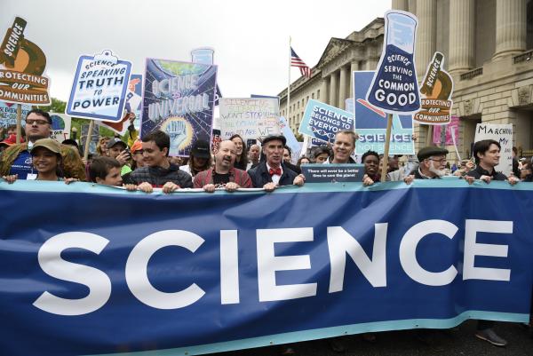 Scientists, students, teachers, research advocates March For Science in Washington, April 22, 2017.