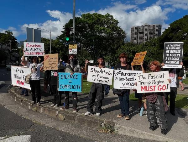 Hawaii Refuse Fascism March 27 - Free Mahmoud Khalil