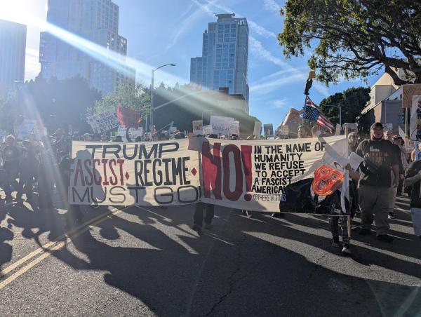 Los Angeles: Hands Off protest, April 5, 2025.