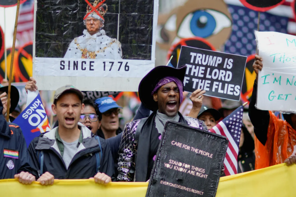 New York City, protest on No Kings Day, June 14, 2025.