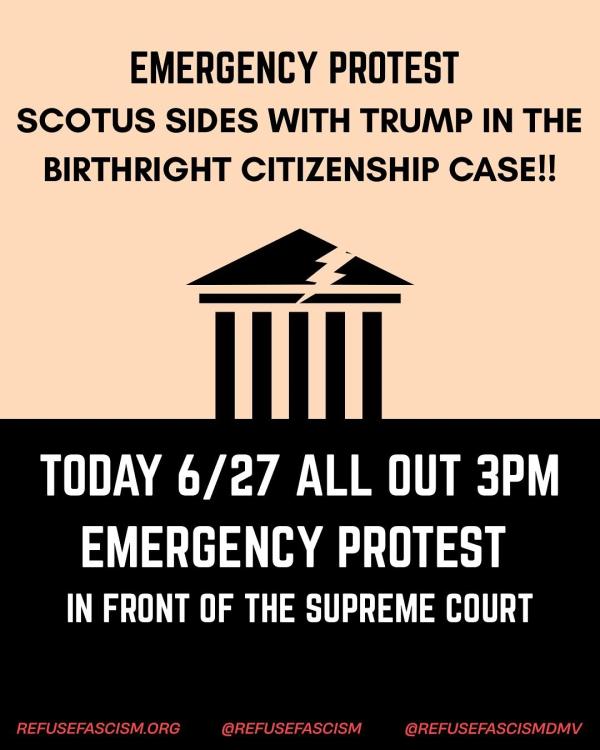 Emergency protest at Supreme Court