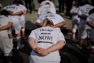 In LA, human detention installation, July 17, 2025.