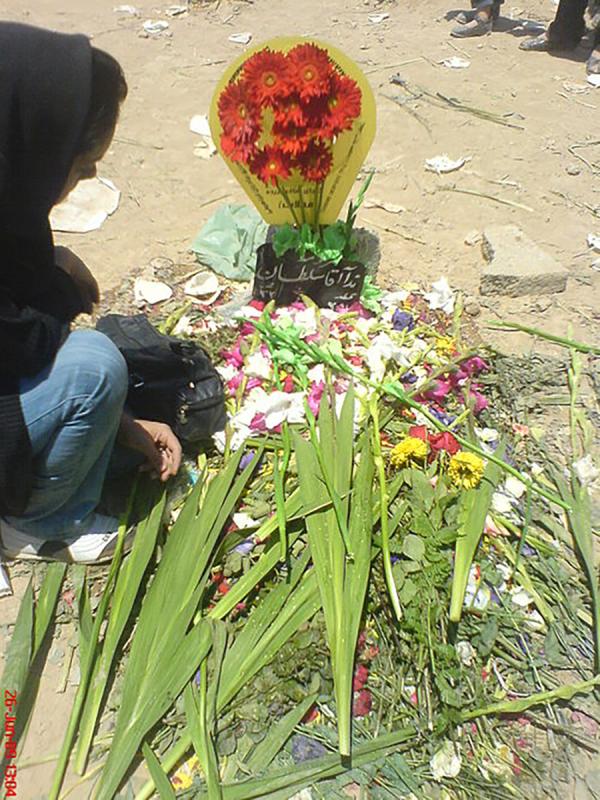 Mothers of Laleh Park, Iran (or Mourning Mothers) at the grave of Neda Agha-Soltan.