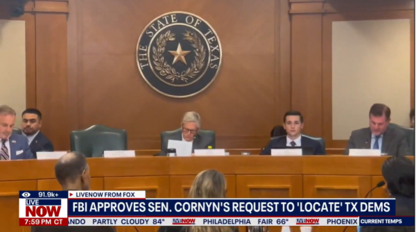 Screenshot of Fox News headline that FBI approves request to look for Texas Democrats