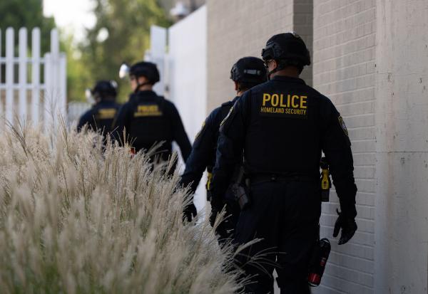 Dept. of Homeland Security forces sent by Trump to Portland, Oregon, September 28, 2025.