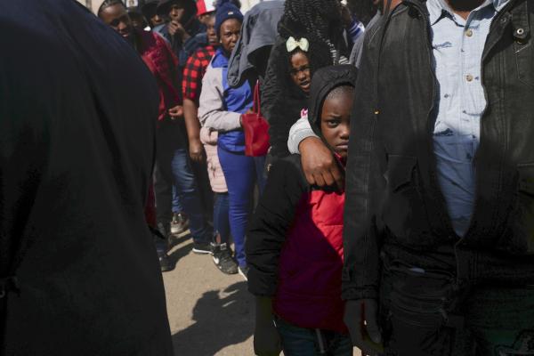 Haitian migrants applying for asylum in Mexico City