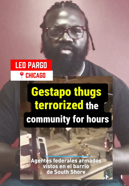 Gestapo thugs terrorized the community for hours