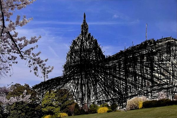 Dread Scott - Obliterated Power, one of three silk-screens