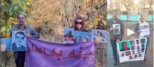 Protests by family members of prisoners, November 25. Banner reads: “No to Executions.”