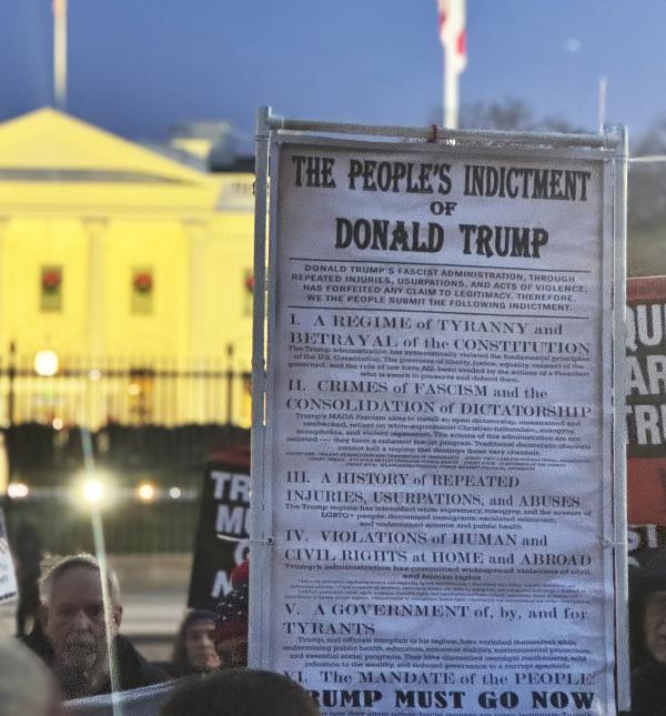 Refuse Fascism at the White House with Indictment of Donald Trump, December 13, 2025.