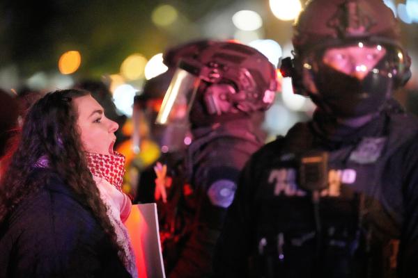 Protest shooting two people outside the ICE facility in Portland, Oregon, January 8, 2026.