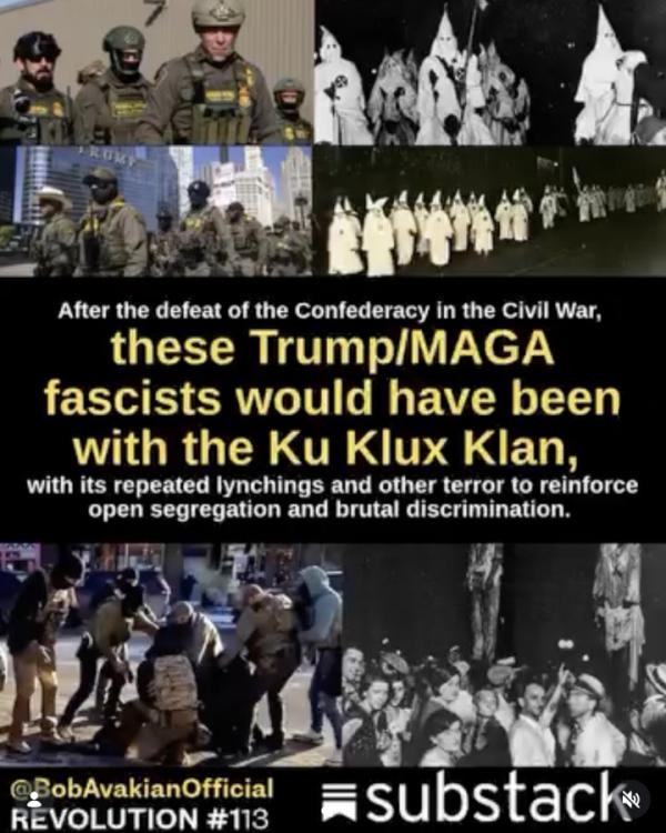 These MAGA fascists would have been with the KKK