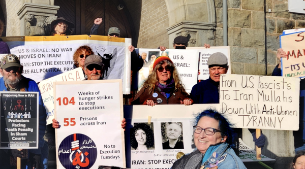 Morning vigil outside the Unitarian Universalist Society of San Francisco on January 28, 2026. 