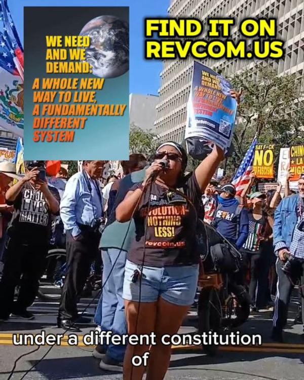 Michelle Xai with the Revcom Corps for the Emancipation of Humanity