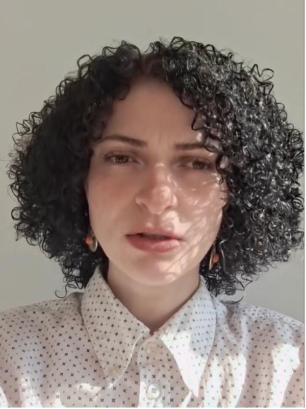 Somayeh Kargar in screenshot from talk on IG on March 9.