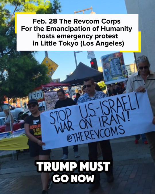 Revcom Corp: Stop War in Iran / Trump Must Go Now!